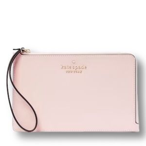 Kate Spade Chalk Pink Staci Medium L Zip Wristlet - Original wrapping NWT